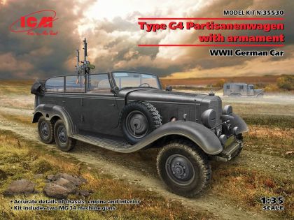 1:35 Type G4 Partisanenwagen German WWII vehicle with machine gun