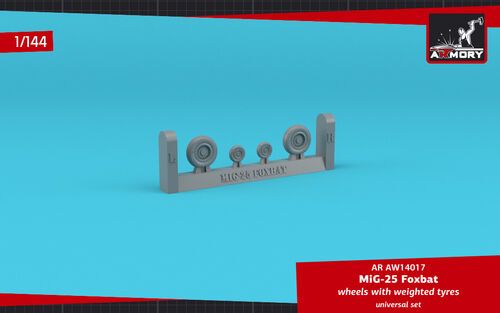 1:144 Mikoyan MiG-25 Foxbat Wheels w/Weighted Tyres