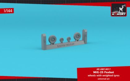 1:144 Mikoyan MiG-25 Foxbat Wheels w/Weighted Tyres