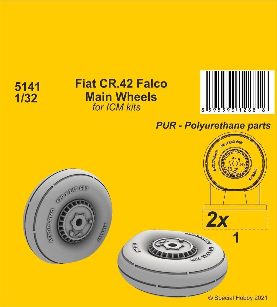1:32 Fiat CR.42 Main Wheels (ICM kit)