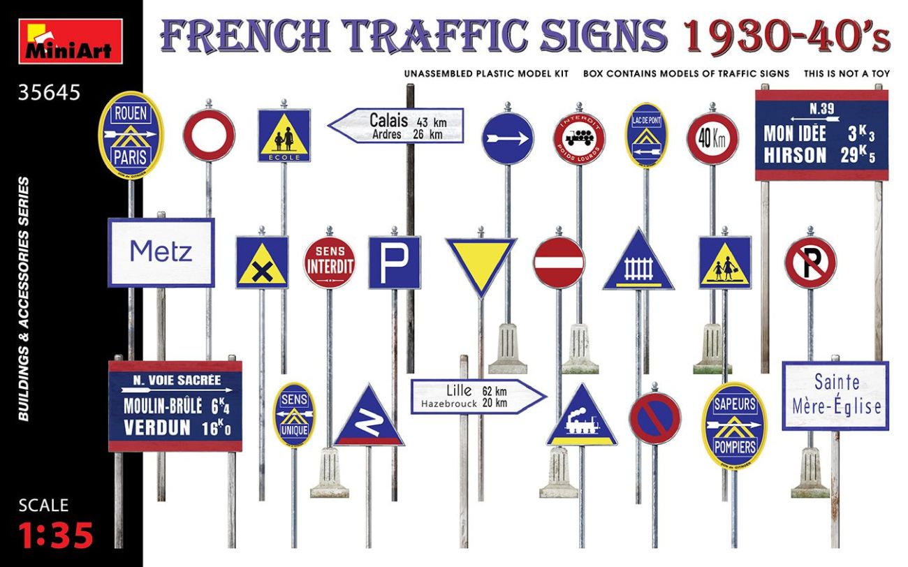 1:35 FRENCH TRAFFIC SIGNS 1930-40’s