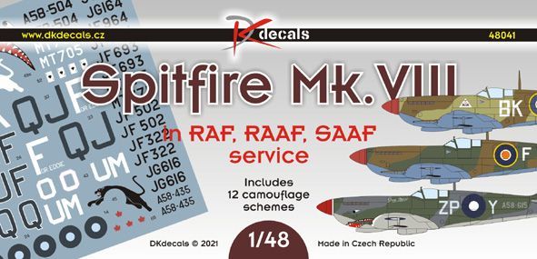 1:48 Supermarine Spitfire Mk.VIII in RAF, RAAF, SAAF service