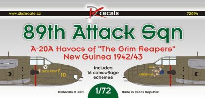 1:72 89th Attack Sq. A-20A Havocs of 'The Grim Reapers' Havocs, New Guinea 1942/43