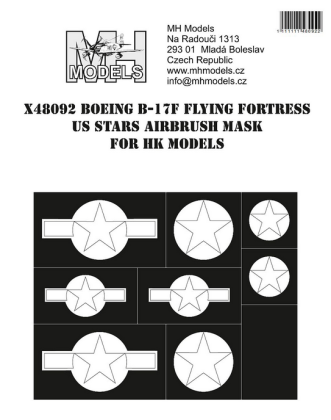 1:48 Boening B-17F Flying Fortress US Stars Airbrush Mask For HK Models