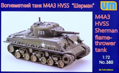 1:72 M4A3 HVSS Sherman flame-thrower tank