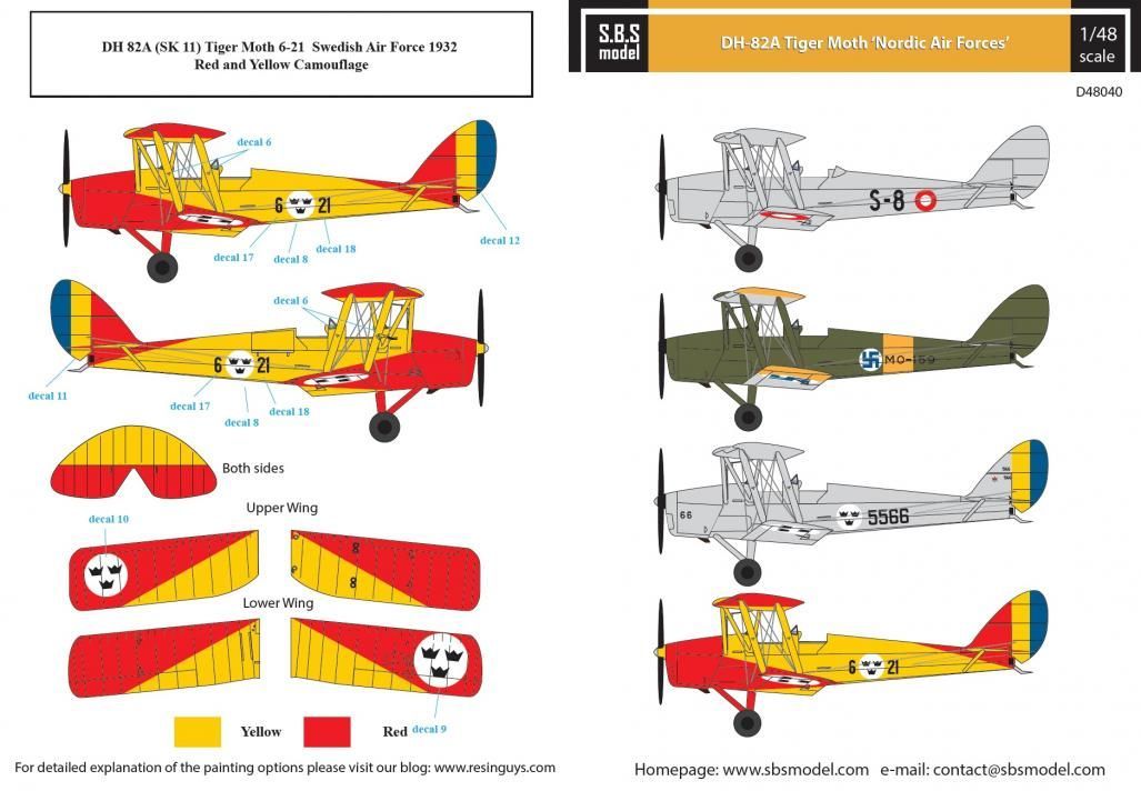 1:48 De Havilland DH-82A Tiger Moth 'Nordic Air Forces'