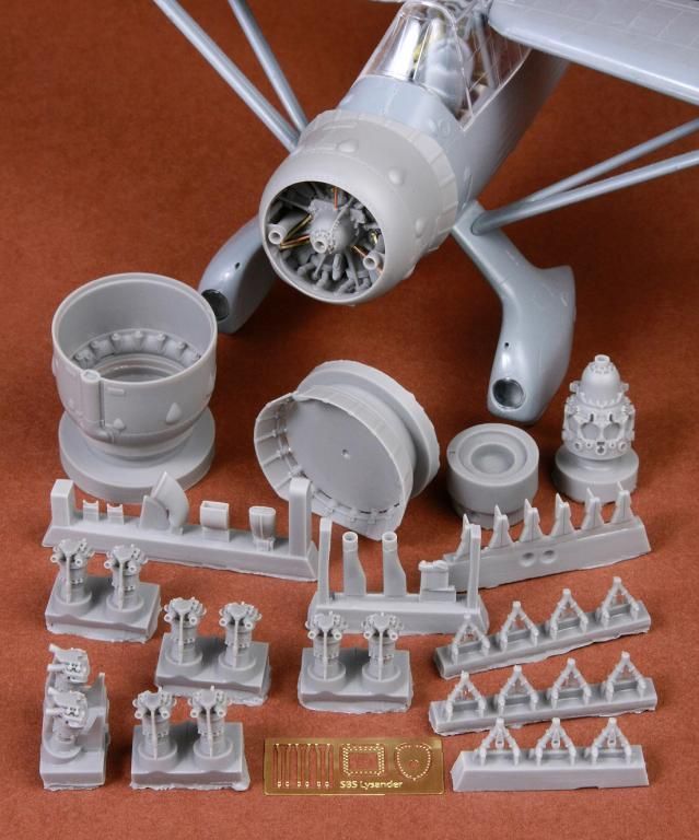 1:48 Westland Lysander Mk.III engine & cowling set for Eduard/Gavia kit