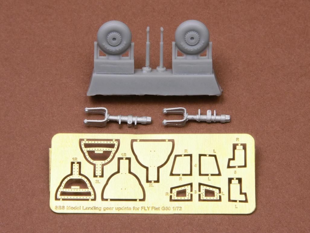 1:72 Fiat G.50/bis undercarriage set for Fly kit