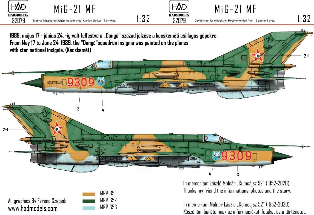 1:32 MiG-21 MF 9309 Dongó (1989)