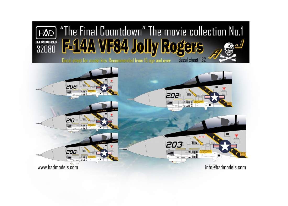 1:32 F-14A VF84 Jolly Rogerrs (2 sheets)
