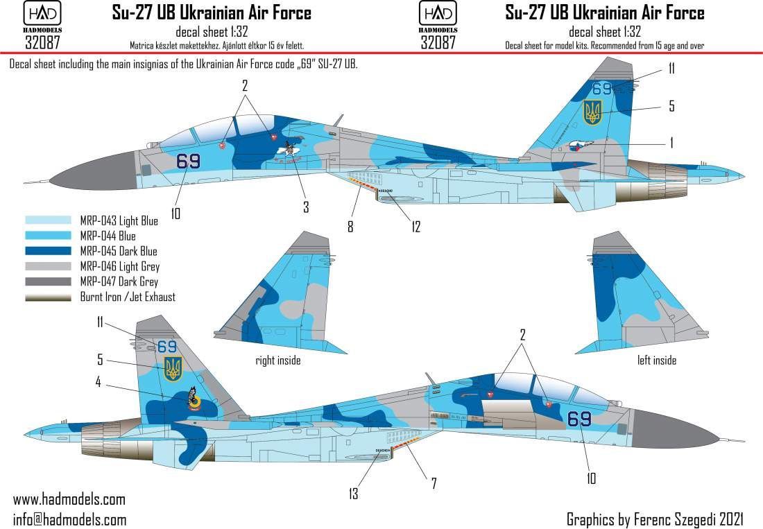 1:32 Su-27 UB Ukrainian Air Force (No.69)