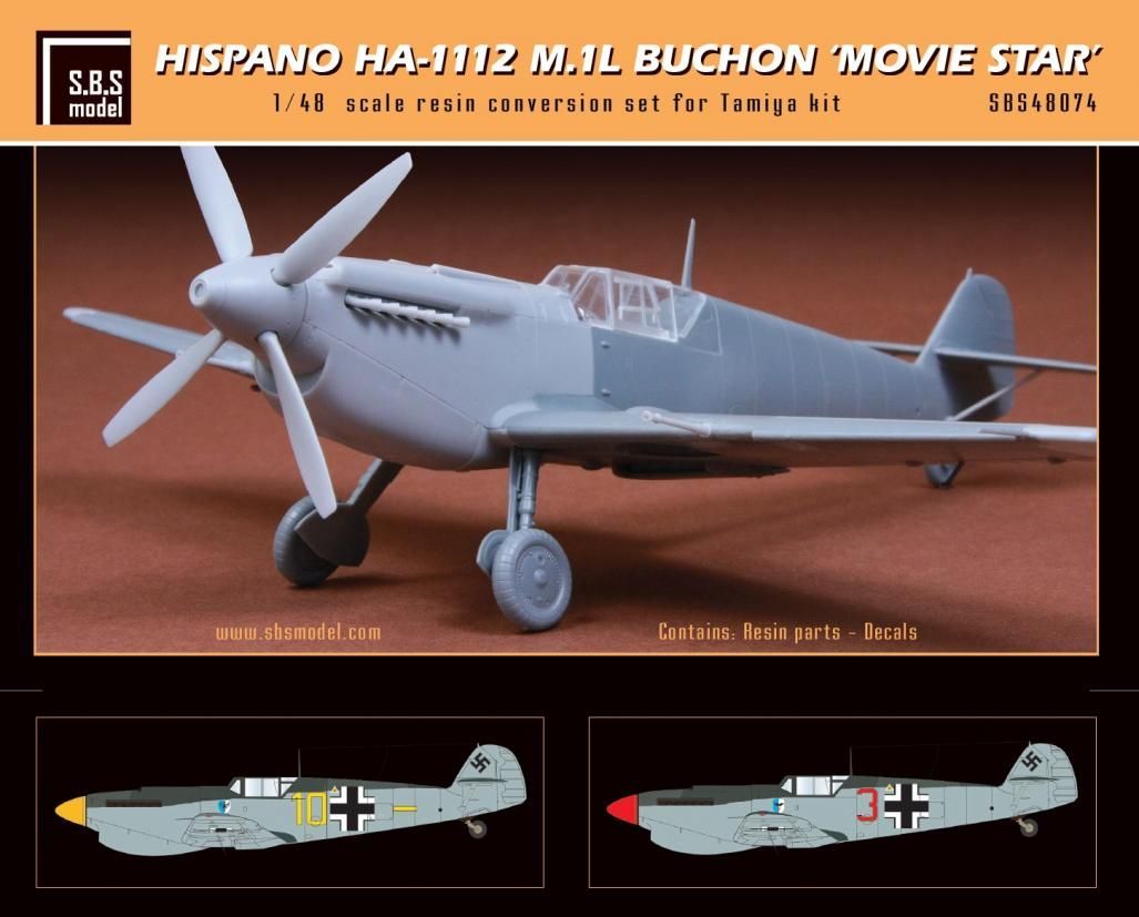 1:48 Hispano HA-1112 M.1L Buchon 'Movie Star conversion set for Tamiya Bf-109G-6 kit