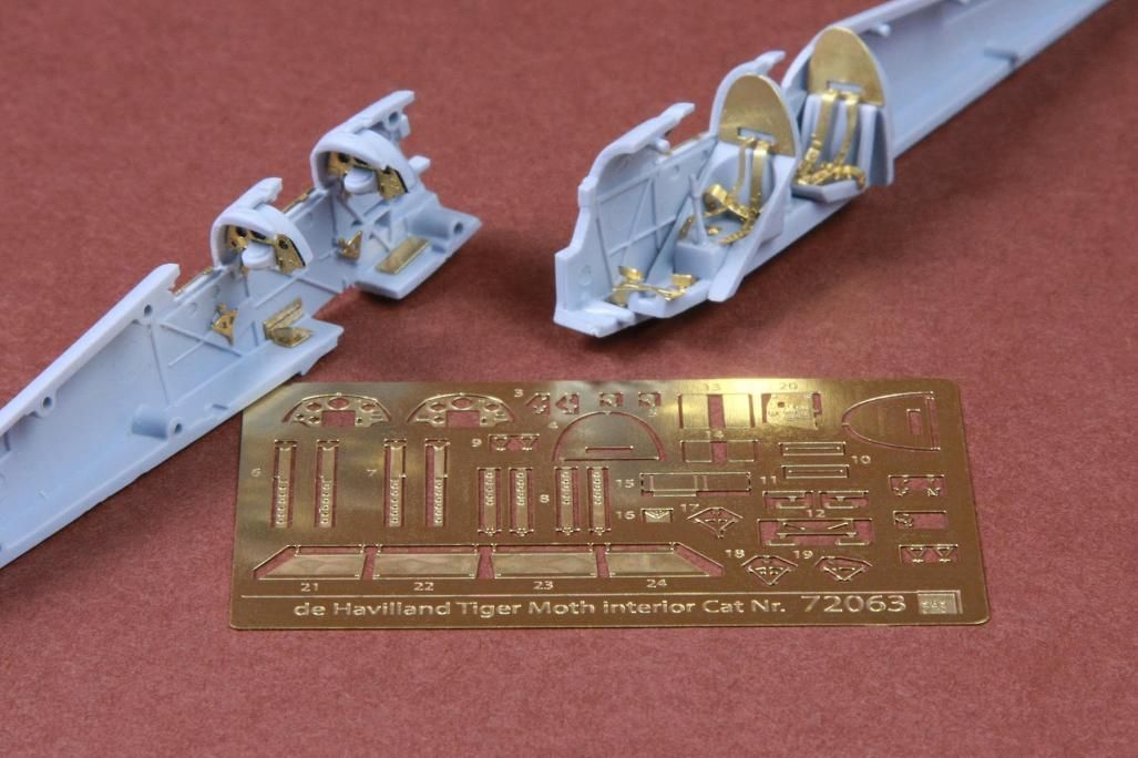 1:72  De Havilland DH-82A Tiger Moth cockpit set for Airfix kit