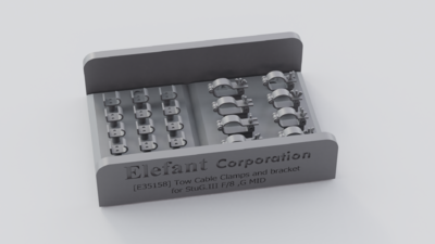 1:35 TOW CABLE CLAMPS AND BRACKETS FOR STUG. III F/8 - G MID, FOR 2 VEHICLES