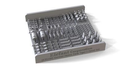 1:35 TIGER I EARLY, MID AND LATE DETAIL SET, FOR 2 VEHICLES