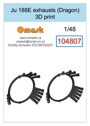 1:48 Ju 188E exhaust (Dragon) 3D print