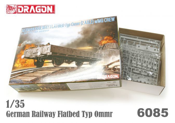 1:35 GERMAN RAILWAY FLATBED Typ Ommr (2 AXLE) w/MG CREW