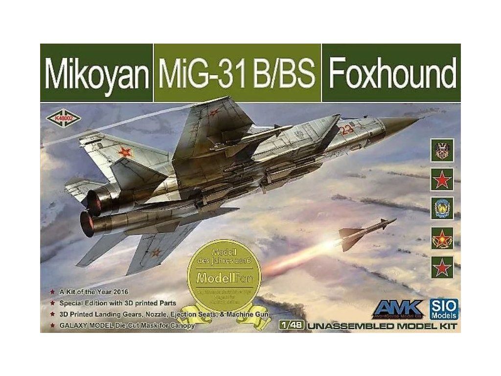 1:48 Mikoyan MiG-31 B/BS Foxhound Russian Interceptor