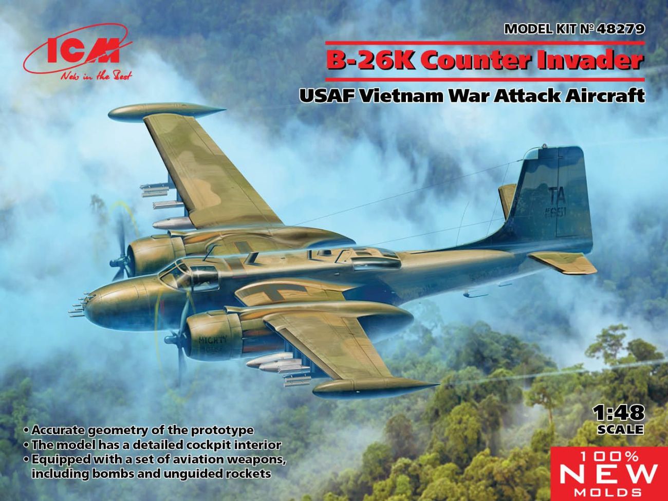 1:48 B-26K Counter Invader USAF Vietnam War Attack Aircraft