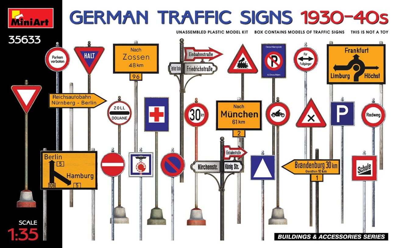 1:35 GERMAN TRAFFIC SIGNS 1930-40s