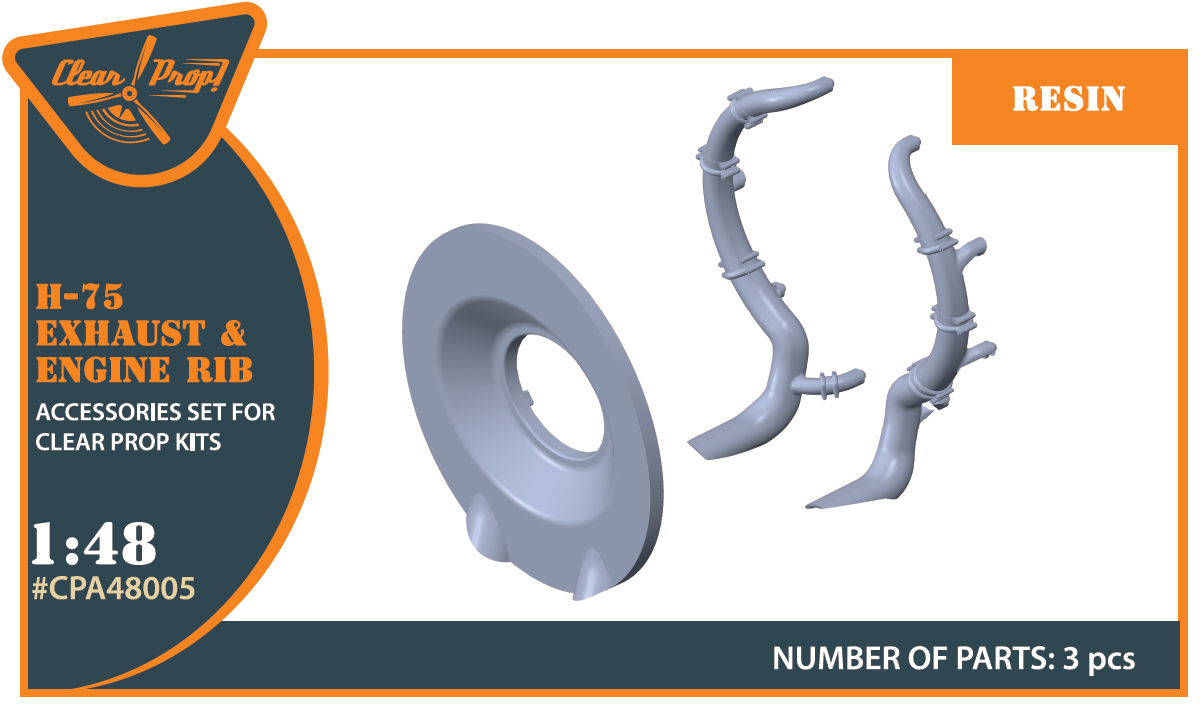 1:48 Hawk H-75 M/N/O resin exhaust for CP kit