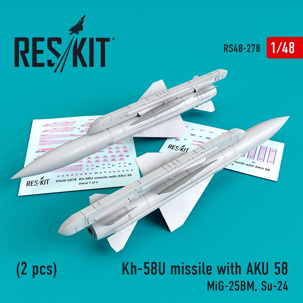 1:48 Kh-58U missile with AKU 58 (2 pcs)