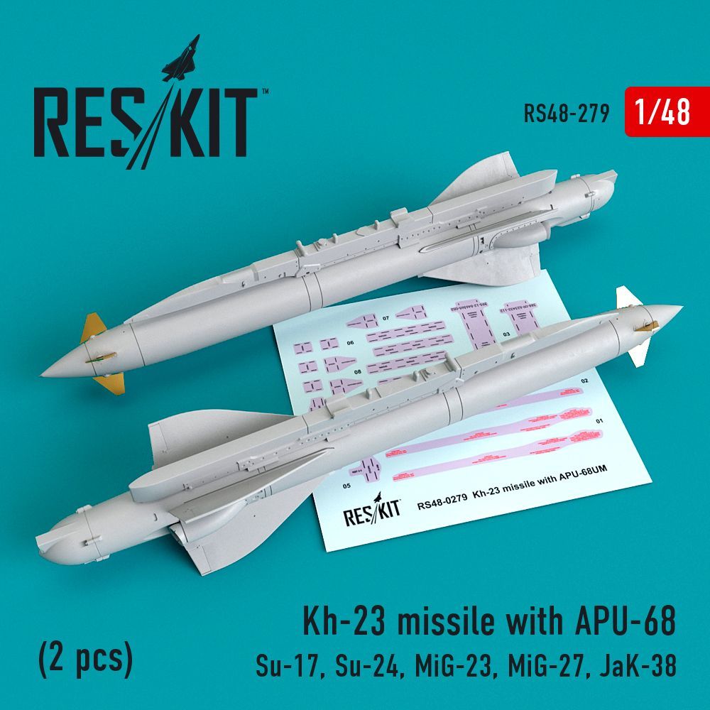 1:48 Kh-23 missile with APU-68 (2 pcs)