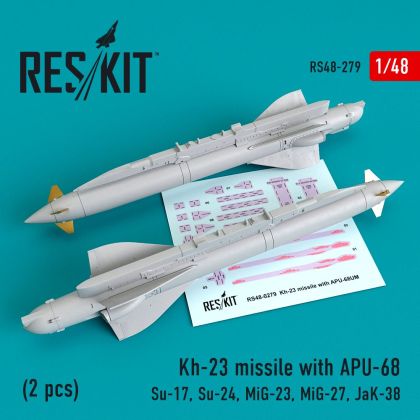1:48 Kh-23 missile with APU-68 (2 pcs)