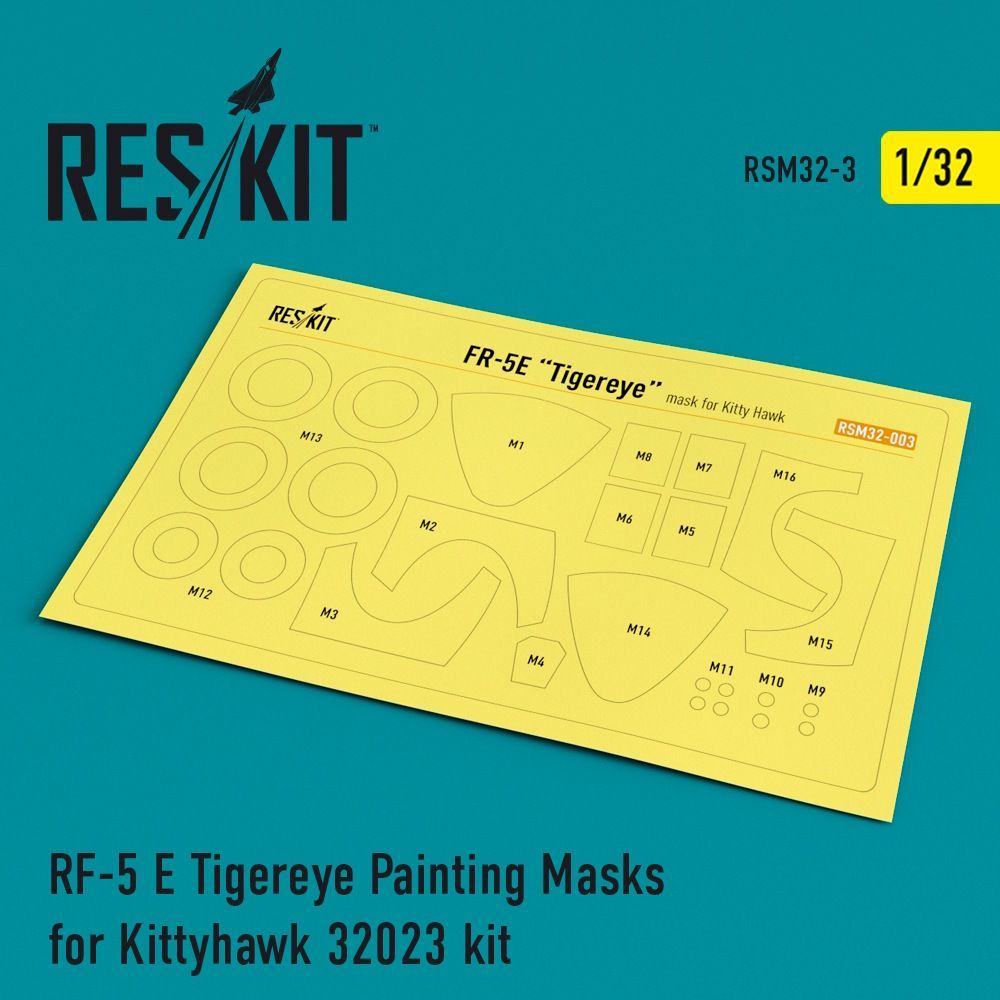 1:32 RF-5 E Tigereye Painting Masks for Kittyhawk 32023 kit