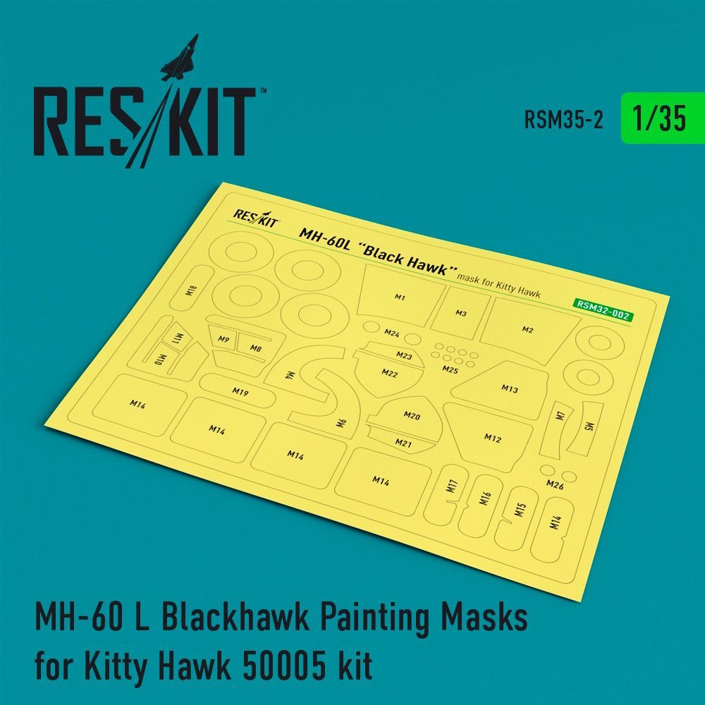 1:35 MH-60 L Blackhawk Painting Masks for Kitty Hawk 50005 kit