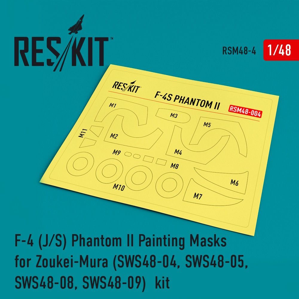 1:48 F-4 (J/S) Phantom II Painting Masks for Zoukei-Mura