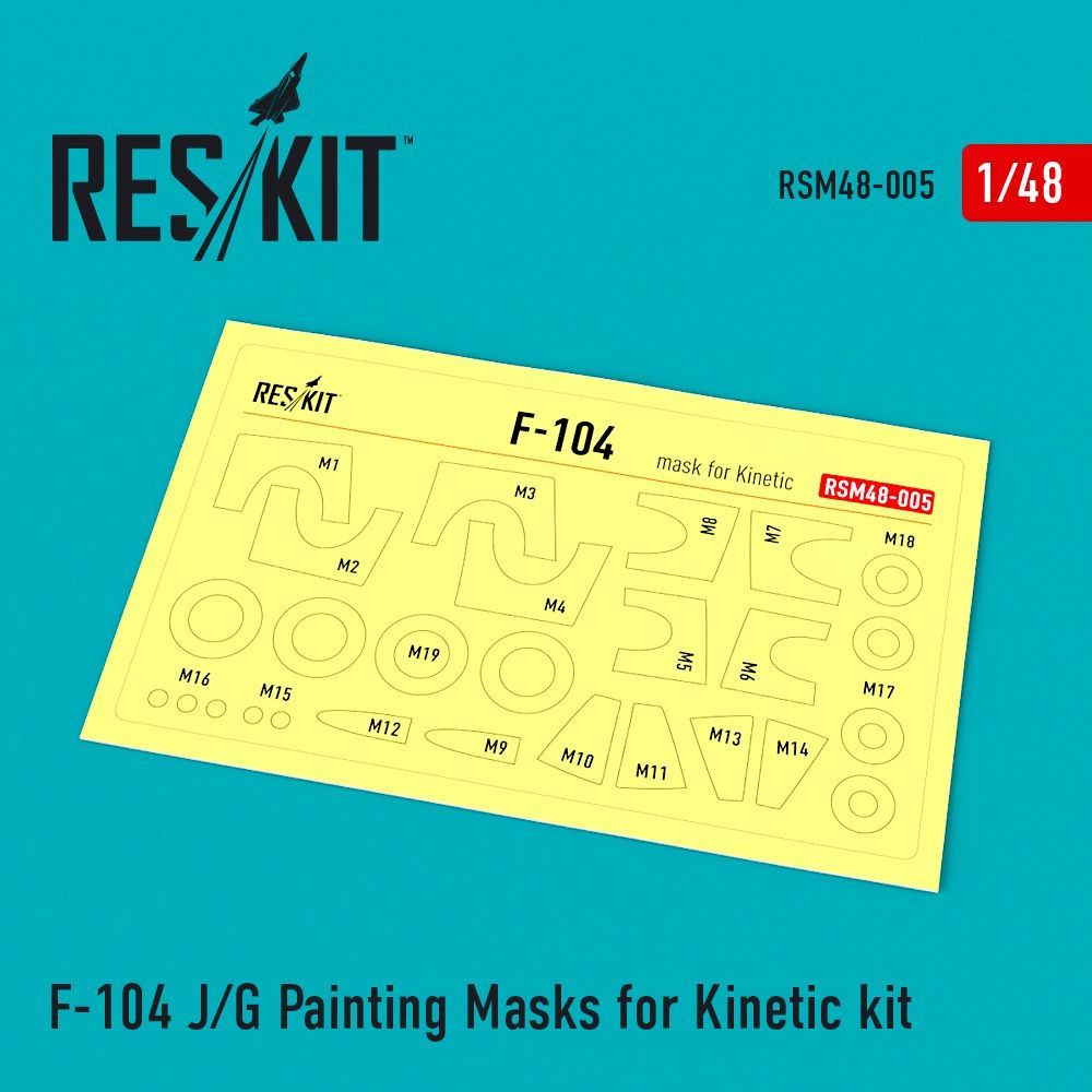 1:48 F-104 J/G Painting Masks for Kinetic kit