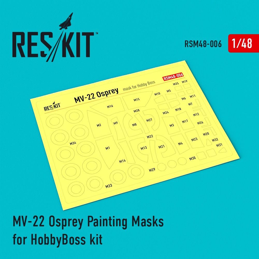 1:48 MV-22 Osprey Painting Masks for HobbyBoss kit