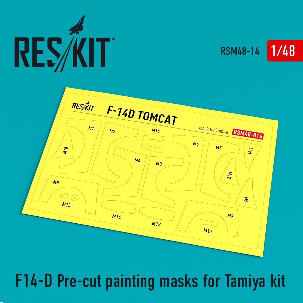 1:48 F-14D Pre-cut painting masks for Tamiya Kit