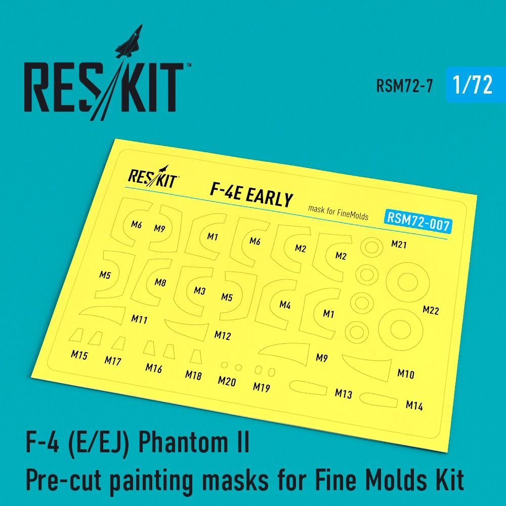 1:72 F-4 (E/EJ) Phantom II Pre-cut painting masks for Fine Molds Kit