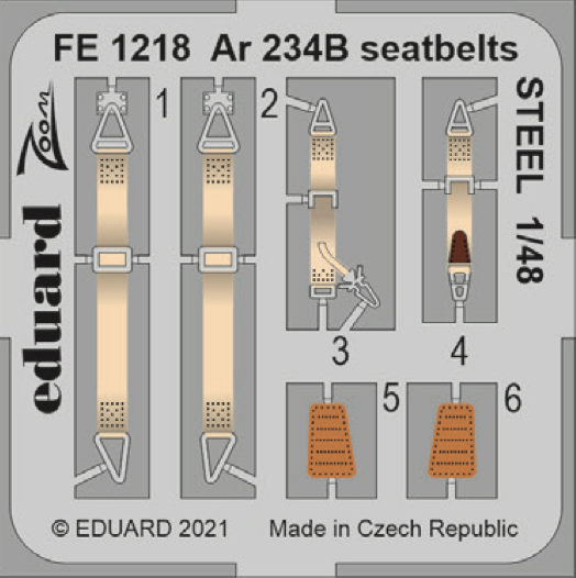 1:48 Arado Ar-234B-2 seatbelts STEEL