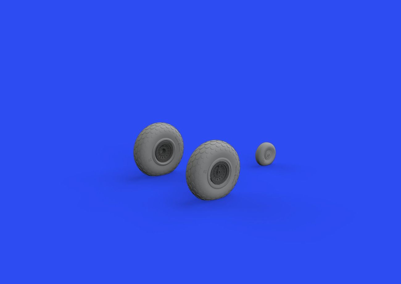 1:48 Boeing B-17F/B-17G Flying Fortress wheels oval tread