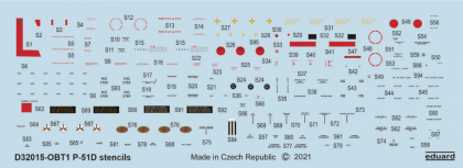1:32 North-American P-51D Mustang stencils