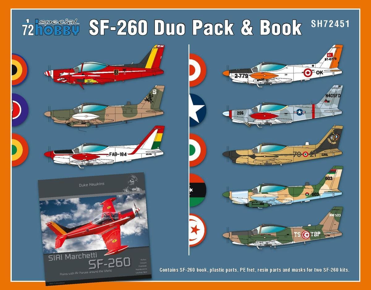 1:72 SIAI-Marchetti SF-260 Duo Pack & Book