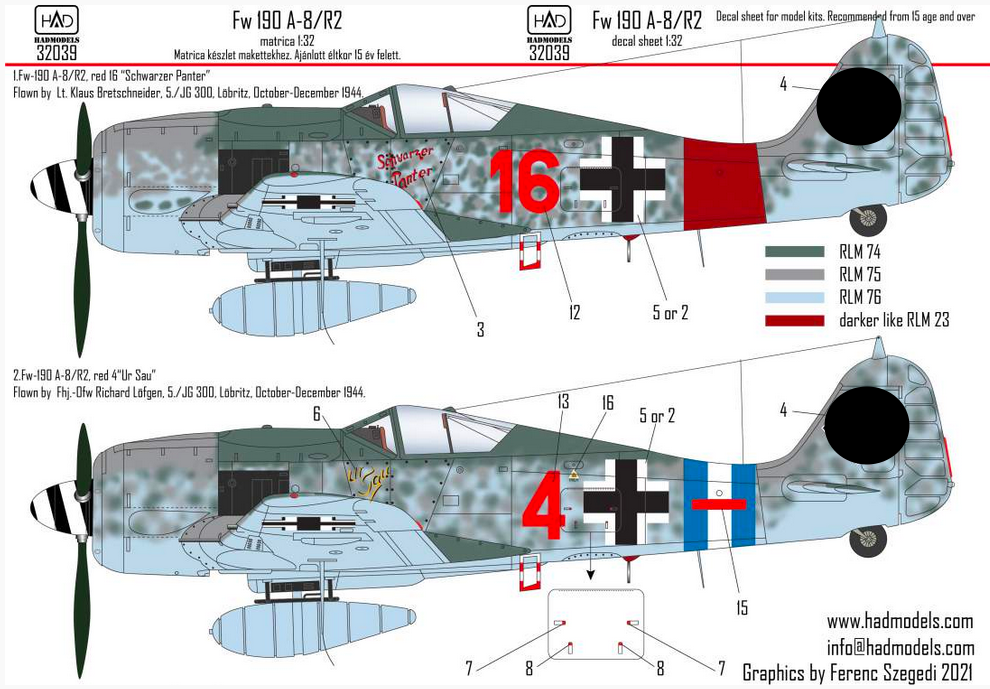 1:32 FW 190 A-8 / R2 RED 4 