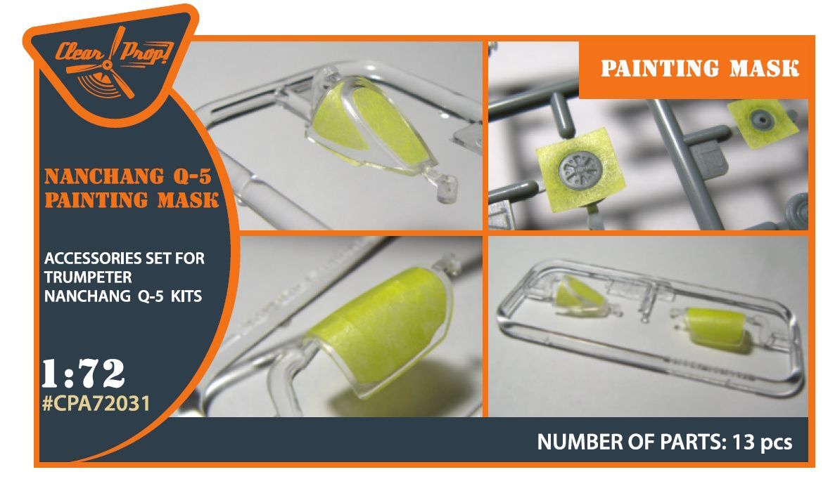 1:72 Nanchang Q-5 for Trumpeter (all versions) painting mask made from 