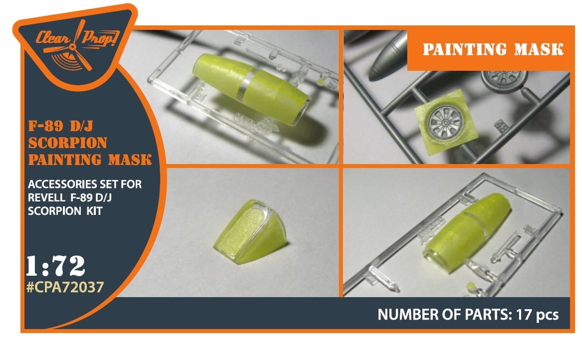 1:72 F-89 D/J for REVELL kit painting mask made from 