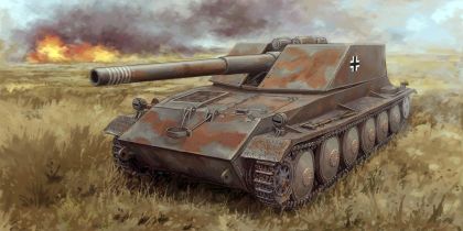 1:35 German Rhm.-Borsig Waffentrager WWII German 128mm gun