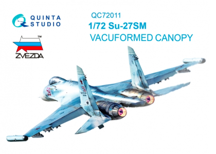 1:72 Su-27SM vacuformed clear canopy