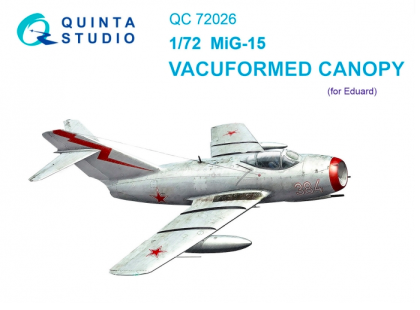 1:72 MiG-15 vacuformed clear canopy