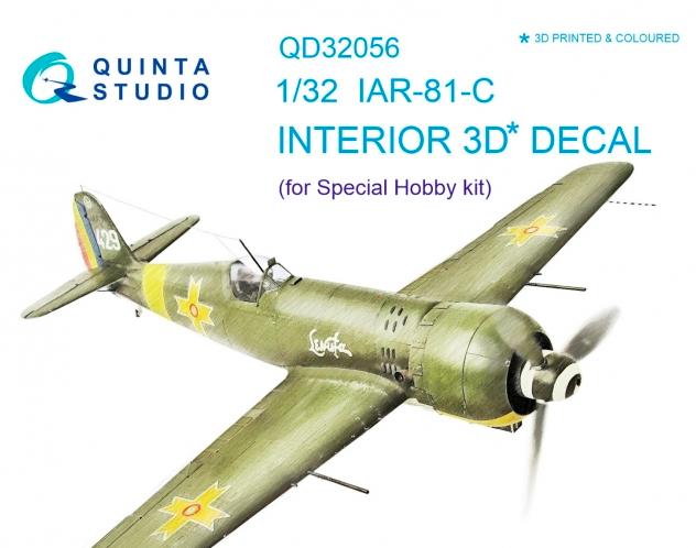 1:32 IAR - 81C 3D-Printed and coloured Interior on decal paper