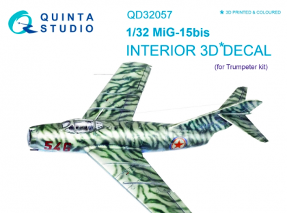 1:32 MiG-15bis 3D-Printed and coloured Interior on decal paper