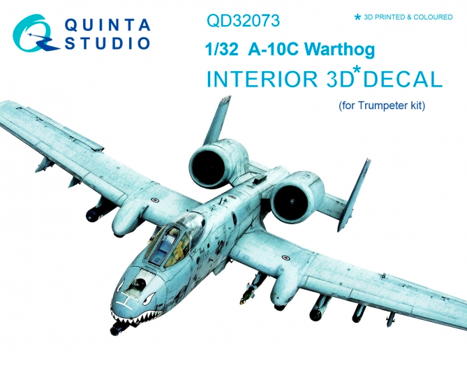 1:32 A-10C 3D-Printed and coloured Interior on decal paper