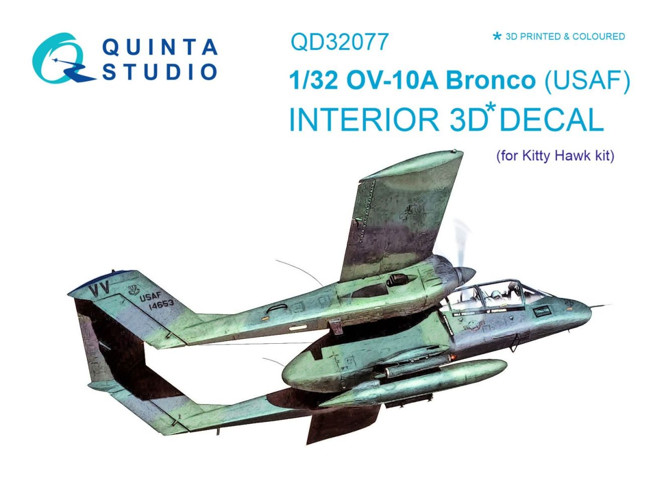 1:32 OV-10? Bronco (USAF version) 3D-Printed & coloured Interior on decal paper