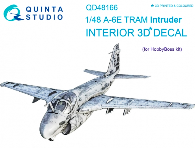 1:48 A-6E TRAM Intruder 3D-Printed and coloured Interior on decal paper